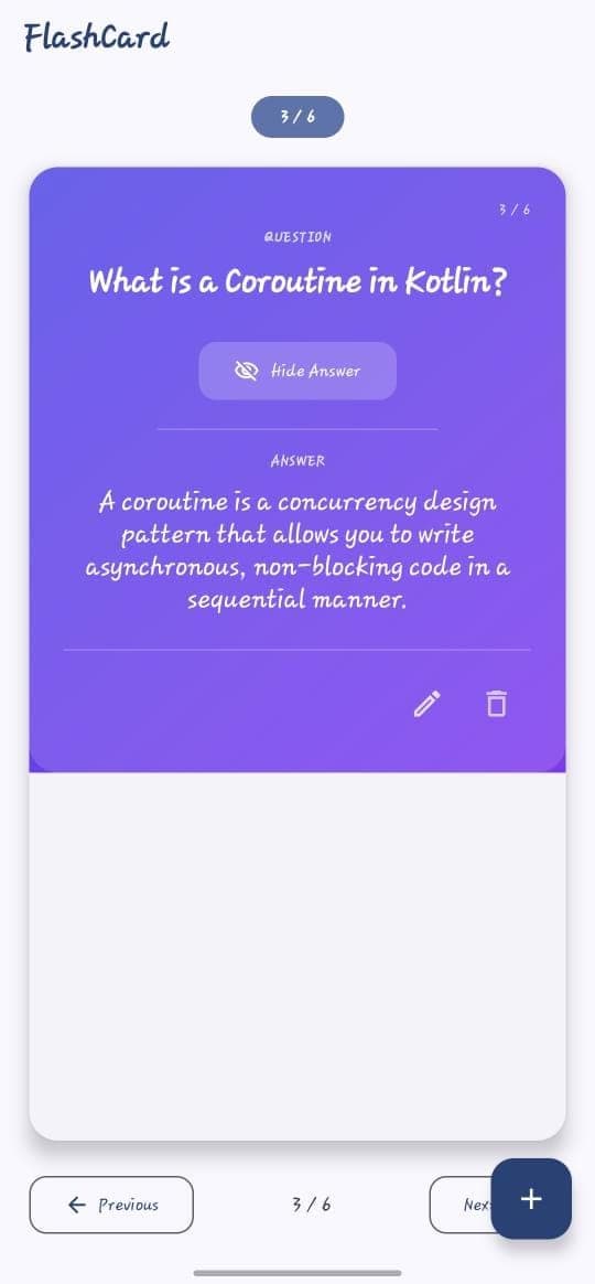 Flashcard Quiz App
